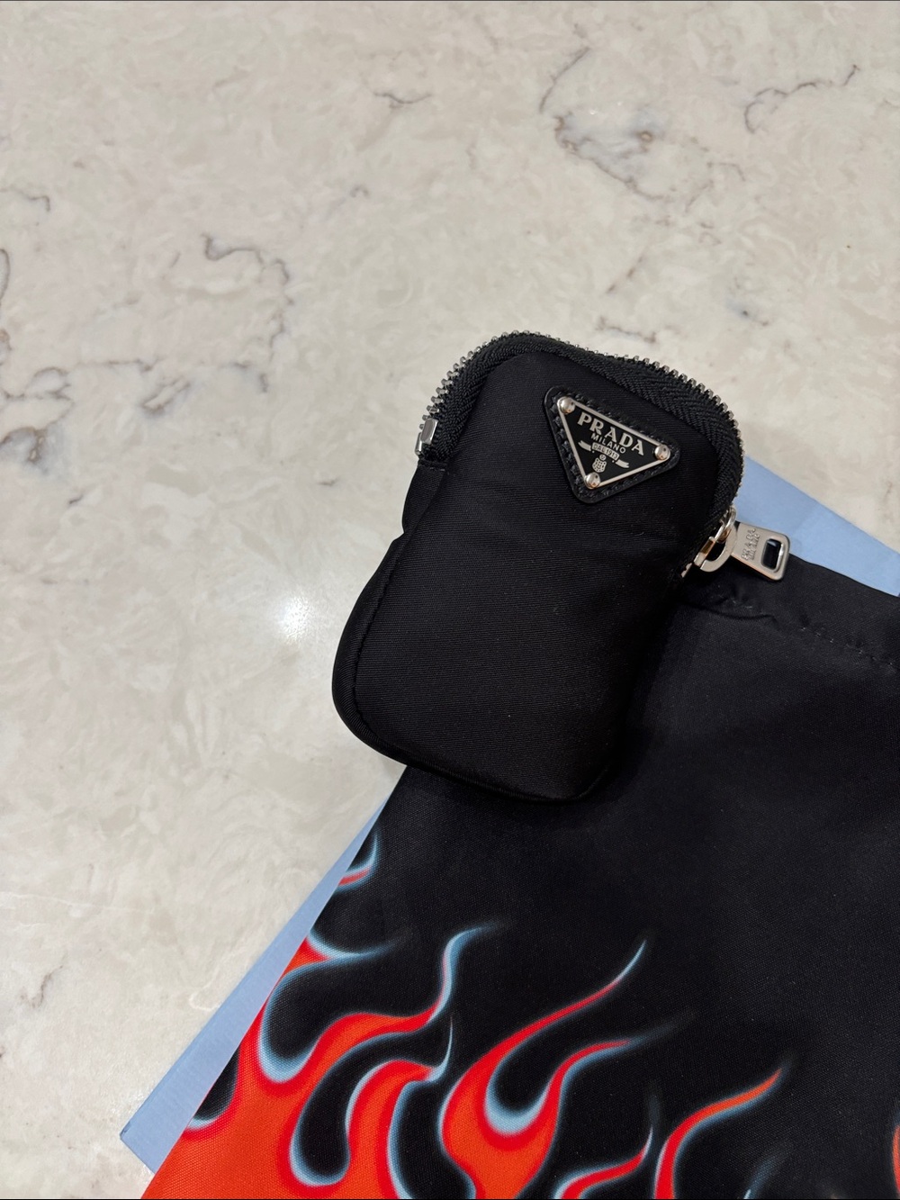 Prada Logo Mini Pouch Re-Nylon
